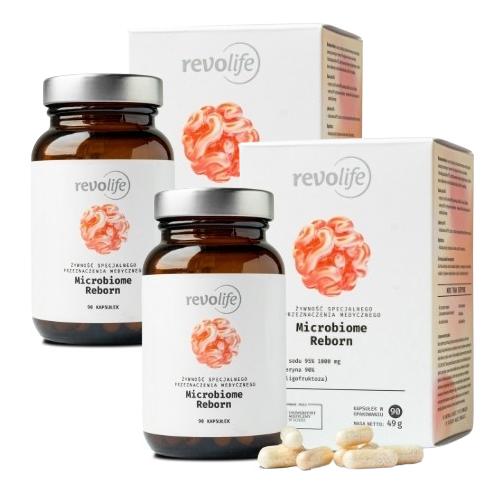 Miniaturka artykułu - Zestaw Revolife Microbiome Reborn, 2 x 90 kapsułek