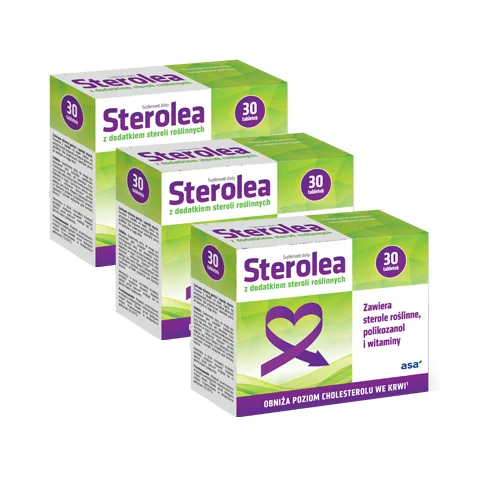 Zestaw Sterolea sterole roślinne, 3 x 30 tabl.