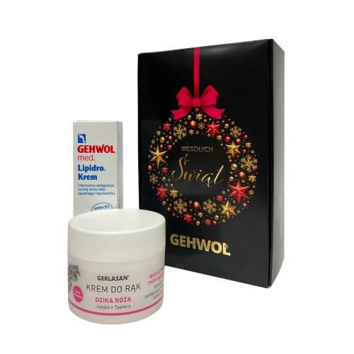 Miniaturka artykułu - Zestaw świąteczny Gehwol Gerlasan Krem do rąk dzika r&oacute;ża, 50 ml + Gehwol Lipidro Krem do st&oacute;p, 20 ml