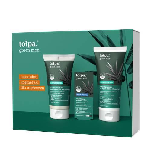 Miniaturka artykułu - Tołpa Green Men Zestaw Żel z peelingiem do mycia twarzy, 150 ml + Nawilżający krem łagodzący, 50 ml + Żel pod prysznic do mycia ciała i włos&oacute;w 2w1, 200 ml