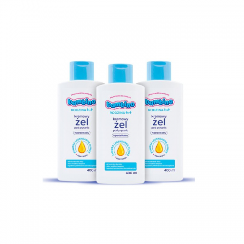 Miniaturka artykułu - Zestaw Trójpak 3x Bambino Rodzina Kremowy żel pod prysznic, 400 ml