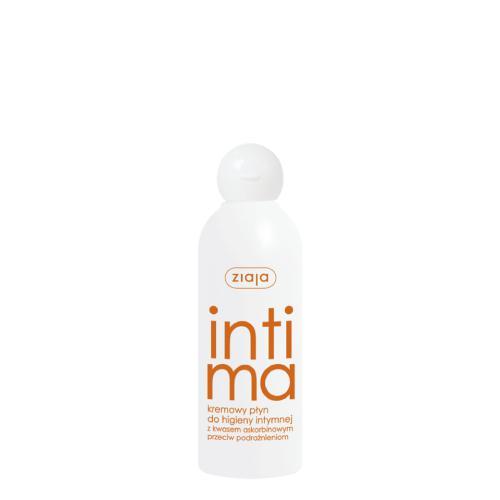 Miniaturka artykułu - ZIAJA INTIMA Kremowy płyn do higieny intymnej z kwasem askorbinowym, 200 ml USZKODZONY KOREK