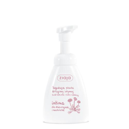 Miniaturka artykułu - ZIAJA INTIMA Łagodząca pianka do higieny intymnej Kwiat stokrotki, 250 ml USZKODZONA POMPKA