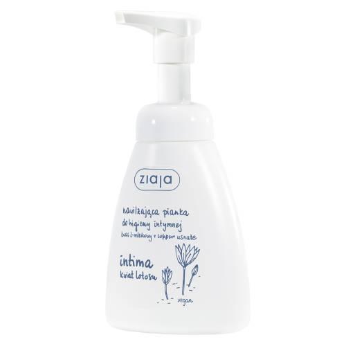 Miniaturka artykułu - ZIAJA INTIMA Nawilżająca Pianka do higieny intymnej kwas L-mlekowy + copper usnate, 250 ml