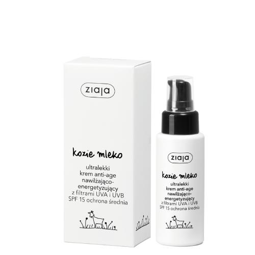 Miniaturka artykułu - Ziaja Kozie Mleko Krem anti-age z filtrami UVA i UVB SPF15, 50 ml