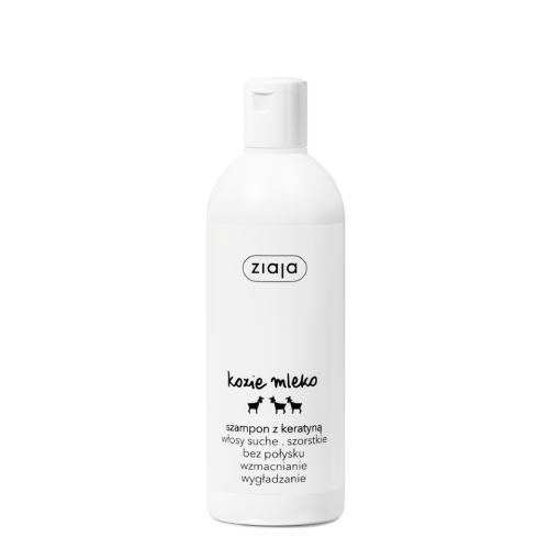 ZIAJA KOZIE MLEKO Szampon wzmacniający z keratyną, 400 ml NIEORYGINALNY KOREK