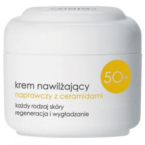 Miniaturka artykułu - ZIAJA Krem nawilżający naprawczy z ceramidami 50+, 50 ml USZKODZONE TEKTUROWE OPAKOWANIE