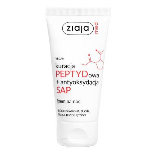 Miniaturka artykułu - Ziaja Med Kuracja Peptydowa Krem do twarzy na noc, 50 ml