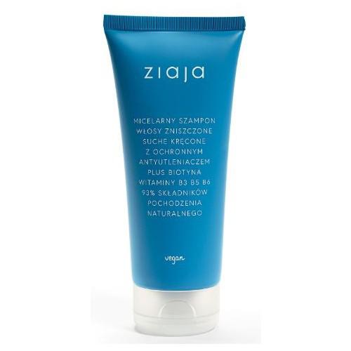 Miniaturka artykułu - Ziaja Micelarny szampon włosy zniszczone suche kręcone, 200ml