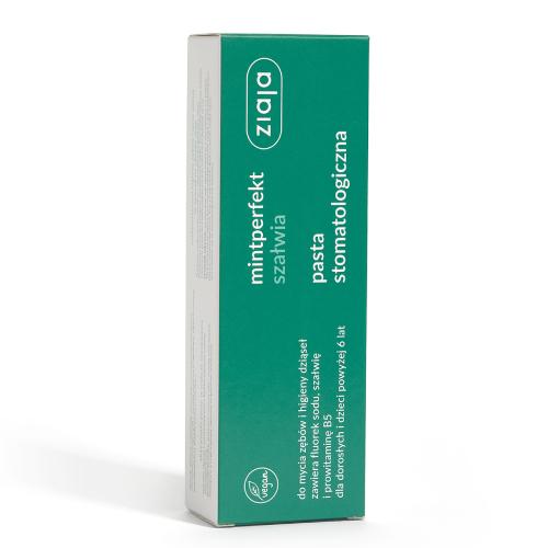 Miniaturka artykułu - ZIAJA Mintperfekt Pasta do zębów Szałwia, 75ml 