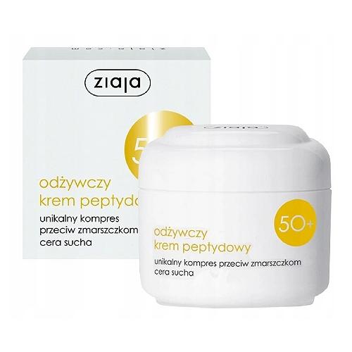Miniaturka artykułu - ZIAJA Odżywczy krem peptydowy 50+, 50ml