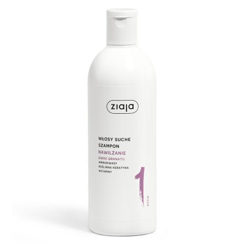 Miniaturka artykułu - ZIAJA OWOC GRANATU Szampon do włos&oacute;w Nawilżanie włosy suche, 400ml USZKODZONY KOREK