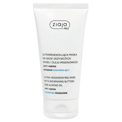 Miniaturka artykułu - Ziaja Pro Ultraregenerująca maska na bazie odżywczych maseł i oleju migdałowego anti-aging, 200 ml