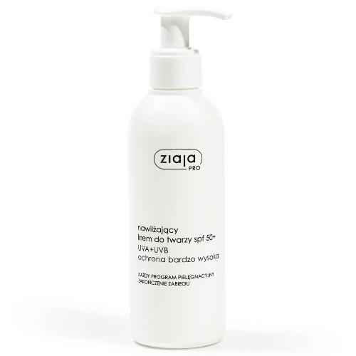 Miniaturka artykułu - ZIAJA PRO NAWILŻAJĄCY KREM DO TWARZY SPF50+, 190ml