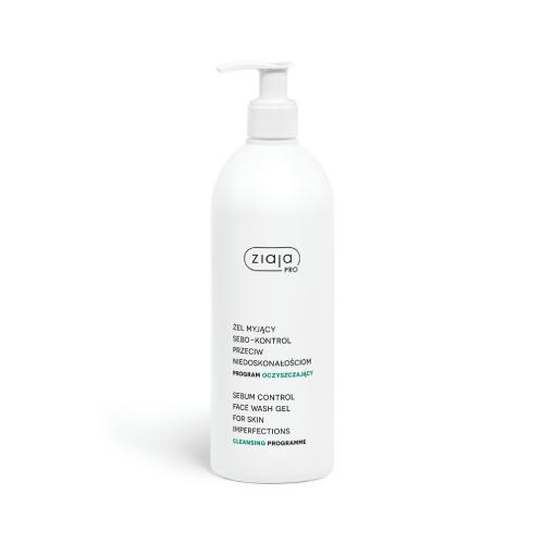 Miniaturka artykułu - Ziaja Pro Program Oczyszczający Żel myjący sebo-kontrol przeciw niedoskonałościom, 500 ml