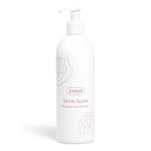 Miniaturka artykułu - Ziaja Satin Glow Mleczko pod prysznic, 390 ml