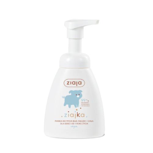 Miniaturka artykułu - ZIAJA Ziajka pianka do mycia buzi, rączek i ciała dla dzieci od 1 roku życia, 250ml