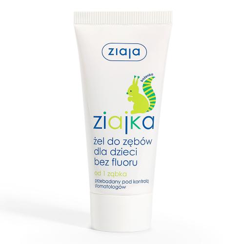 Miniaturka artykułu - ZIAJA ZIAJKA Żel do zęb&oacute;w dla dzieci bez fluoru (wiewi&oacute;rka), 50ml