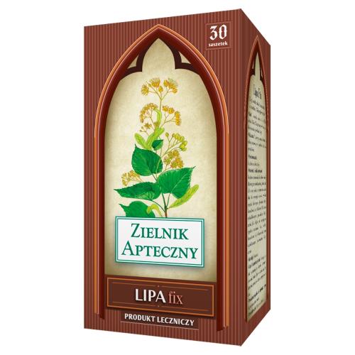 Miniaturka artykułu - ZIELNIK APTECZNY LIPA FIX - ziołowy lek stosowany w przeziębieniu i grypie, 30 saszetek KR&Oacute;TKA DATA 31.10.2026