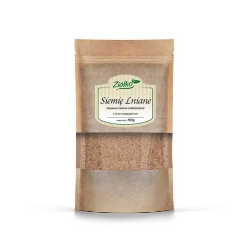Zi&oacute;łko Siemię lniane brązowe mielone odtłuszczone, 500 g