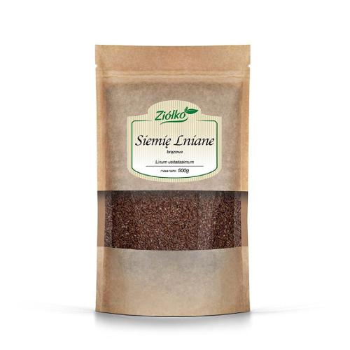ZI&Oacute;ŁKO Siemię lniane brązowe ziarno, 500g