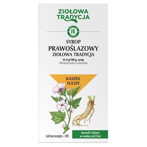 Miniaturka artykułu - Ziołowa Tradycja Syrop Prawoślazowy, 125 g - lek na kaszel