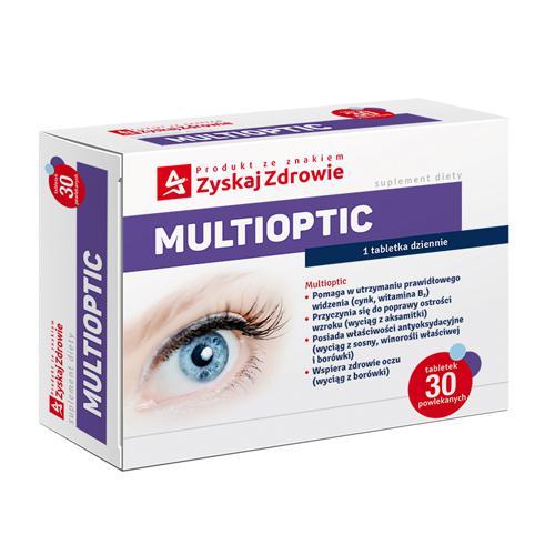 Miniaturka artykułu - ZYSKAJ ZDROWIE Multioptic, 30 tabletek  KR&Oacute;TKA DATA 30.06.2026