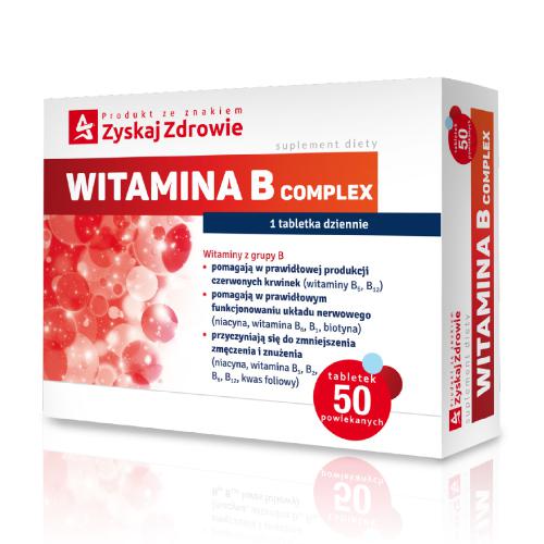 Miniaturka artykułu - ZYSKAJ ZDROWIE Witamina B complex, 50 tabletek
